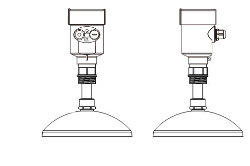 拋物面雷達料位計簡化圖
