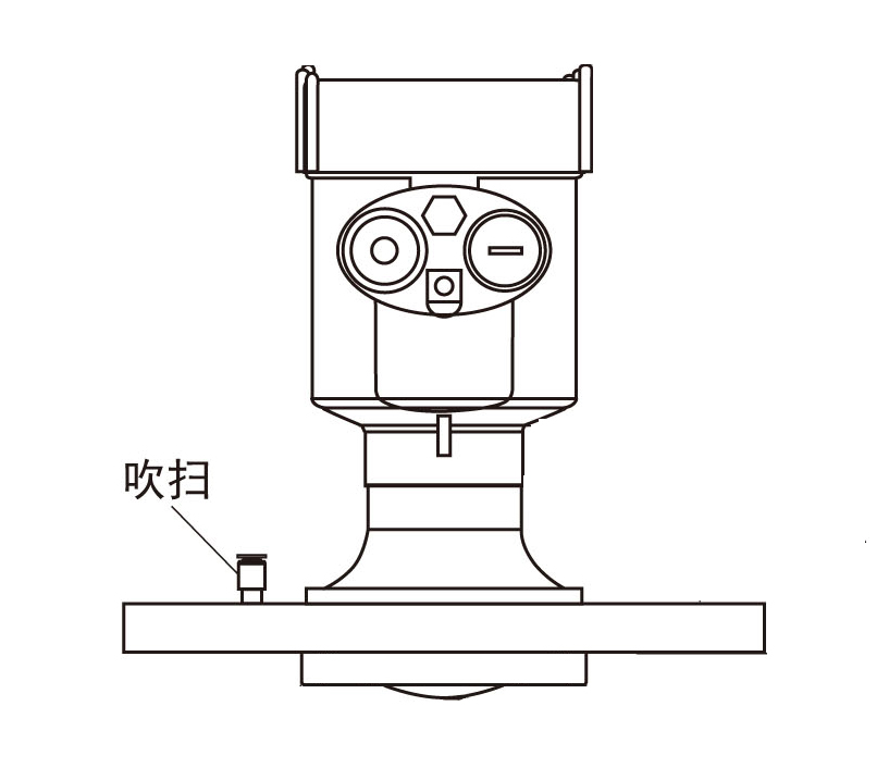 調節吹掃型防爆萬向雷達式料位計